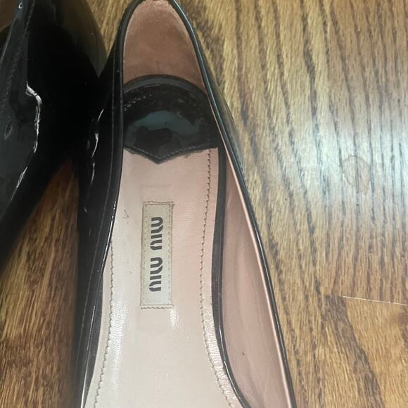 miu miu patent leather crystal embellished ballet flats - Picture 8 of 10